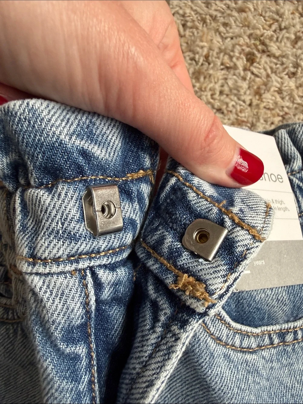 GAP Toddler Horseshoe Denim Jeans with Heart Patch Pockets